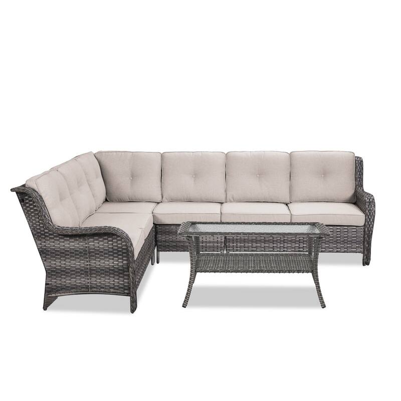 Outdoor Conversation Sets 2 Sectional Sofa Furniture