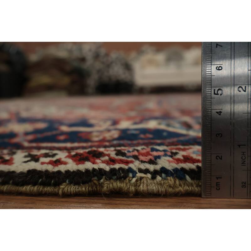 Hand Knotted Oriental 100% Wool Carpet Traditional Medallion Red Heriz Area Rug - 10' 8'' X 7' 7''