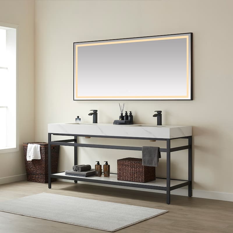 Miseno MV702572 Funes 72" Free Standing Double Basin Vanity Set with