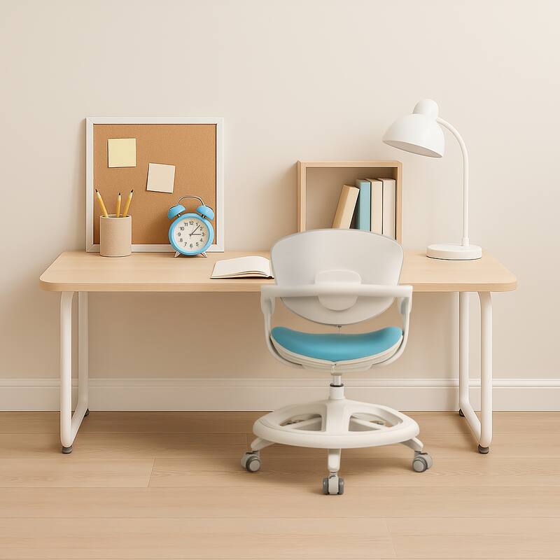 Ergonomic Kids Desk Chair with Rotating Footrest | Growing Office Chair with Adjustable Seat and Lumbar Support