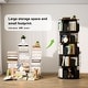preview thumbnail 82 of 102, 4/5/6 Tiers Round Rotating Bookcase, Revolving Floor Standing Bookshelf Corner Organizer Display