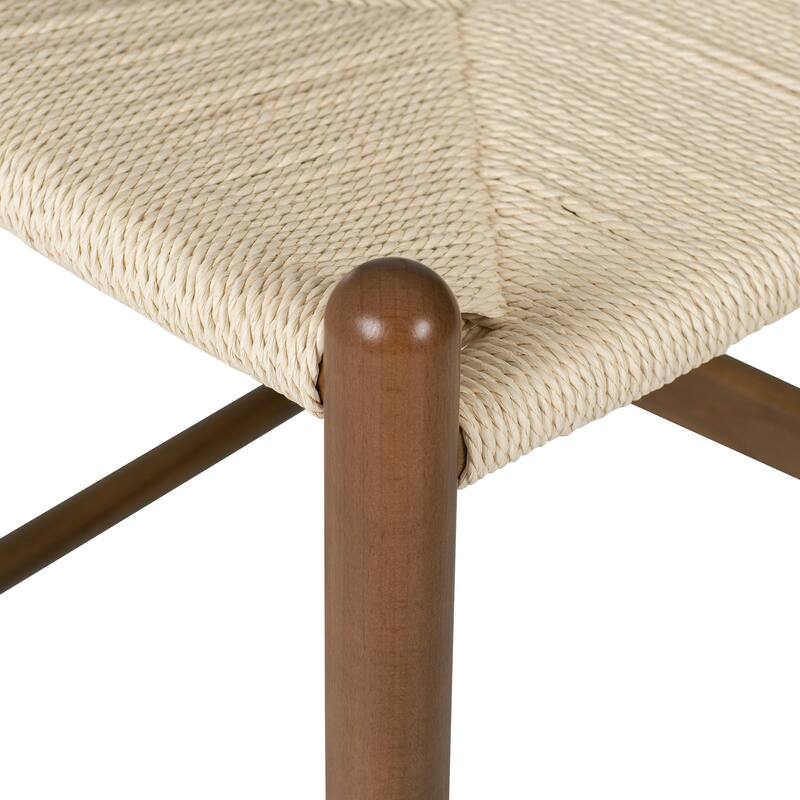Poly & Bark Weave 23.5" Seat Height Counter Stool - Solid Wood with Woven Seat