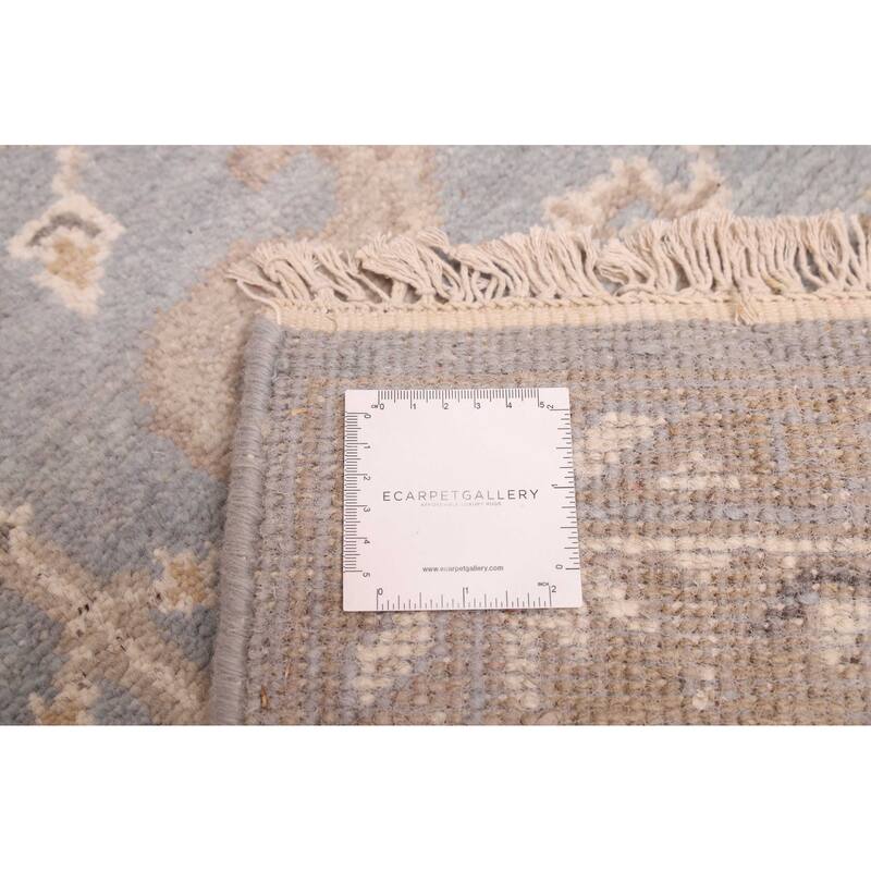 ECARPETGALLERY Hand-knotted Royal Oushak Light Denim Blue Wool Rug - 5'1 x 8'1
