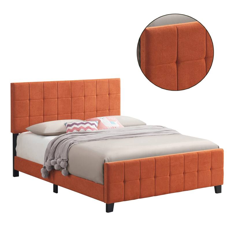 Fabric Upholstered Panel Bed