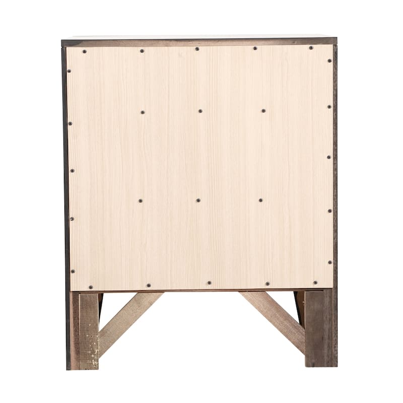 Black Nightstand 28x23x17 Contemporary Bedside Table with Three Drawers, Sleek Storage Solution for Modern Bedroom Decor