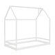 preview thumbnail 5 of 45, Kids Twin House Bed with Roof, Semi-Enclosed Play Area, and Sturdy Pine Frame