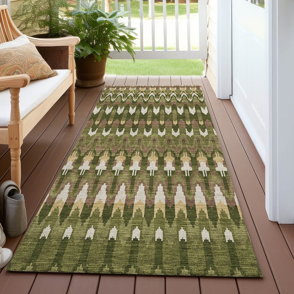 Machine Washable Indoor/ Outdoor Chantille Moroccan Boho Rug