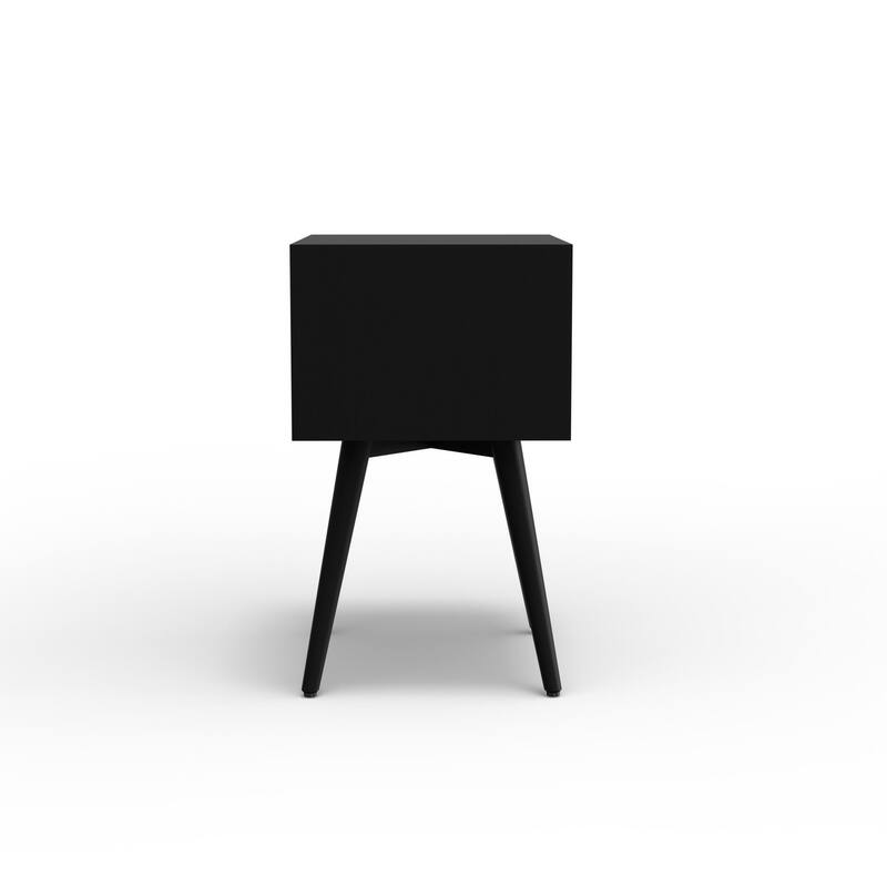 Flynn Small 2-Drawer Mahogany Nightstand with Legs
