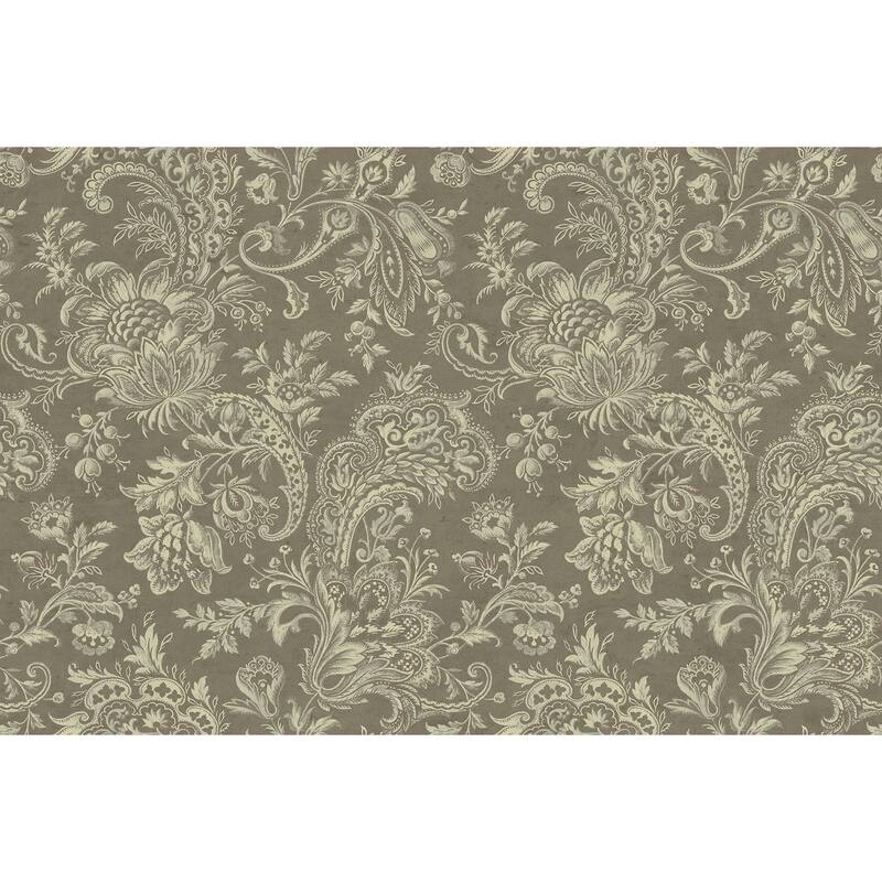 Seabrook Designs Wentworth Paisley Unpasted Wallpaper - 27 in. W x 27 ft. L - Cedar