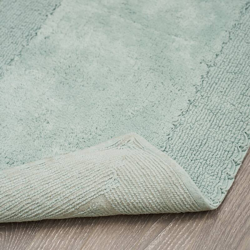 Laura Ashley Ruffle Border Pure Cotton Bath Rugs