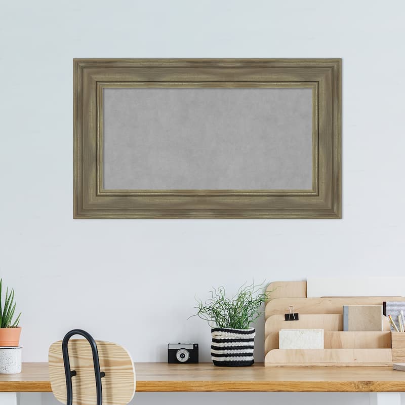 Amanti Art Alexandria Greywash Framed Magnetic Board