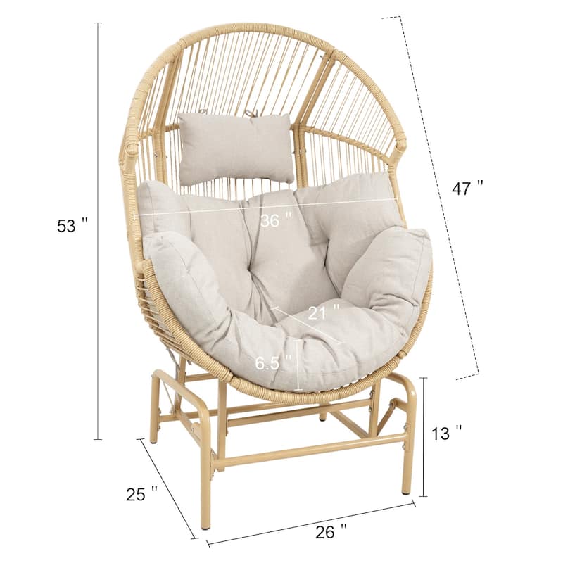 Pocassy Outdoor Egg Chair Garden Funiture