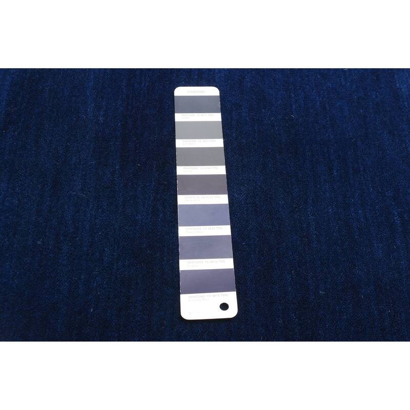 ECARPETGALLERY Hand Loomed Kashkuli Gabbeh Dark Navy Wool Rug - 4'0 x 5'6