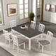 preview thumbnail 4 of 2, Furniture of America Badvard Farmhouse Rustic White Wood Side Chair (Set of 2)