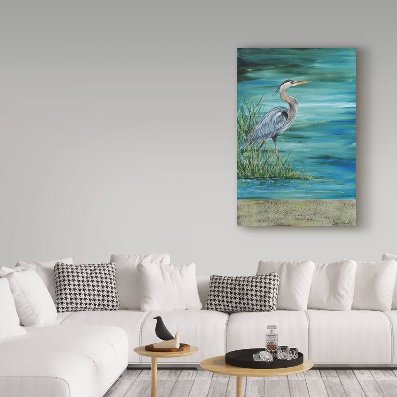 Jean Plout 'Great Blue Heron' Canvas Art