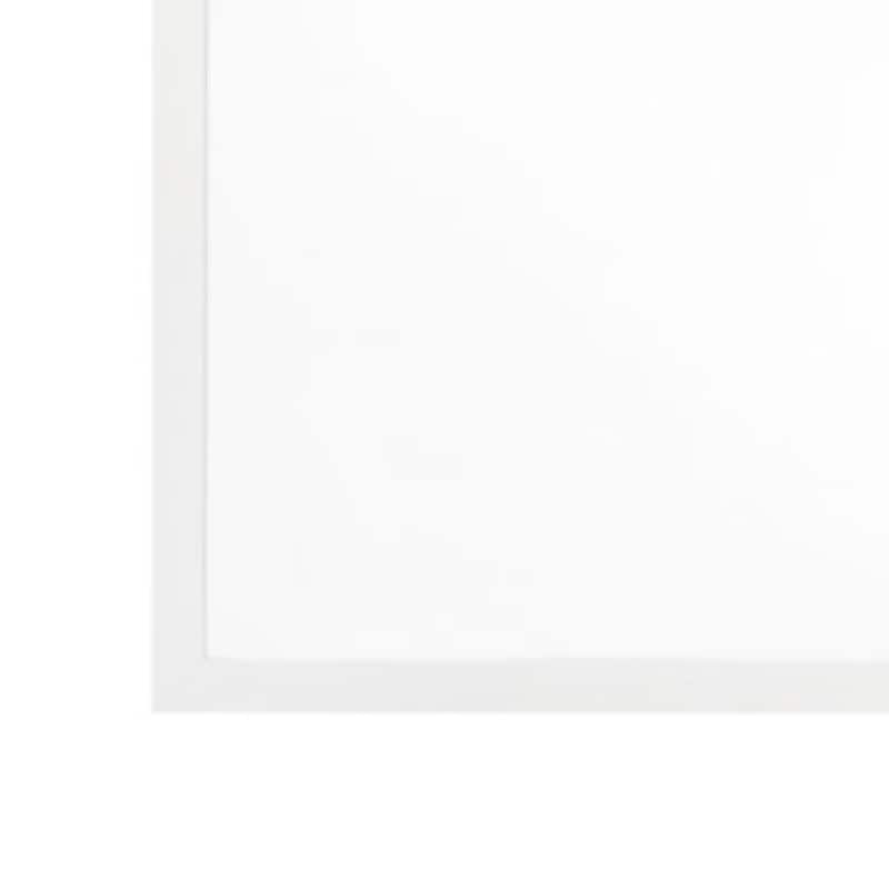 40 Inch Wall Mirror, Sleek Square Wood Frame, White