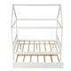 preview thumbnail 12 of 11, White Full Size Wood House Bed with Trundle and Roof