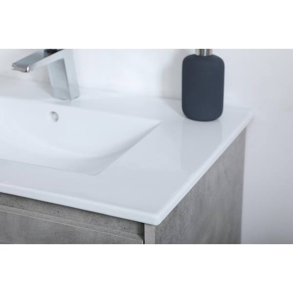 Shop Black Friday Deals On Kirkland Floating Bathroom Vanity Set With Top Overstock 31567849