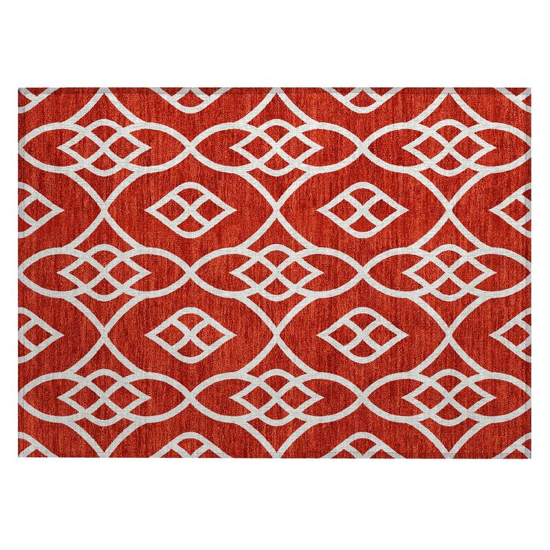 Machine Washable Indoor/ Outdoor Chantille Trellis Modern Rug