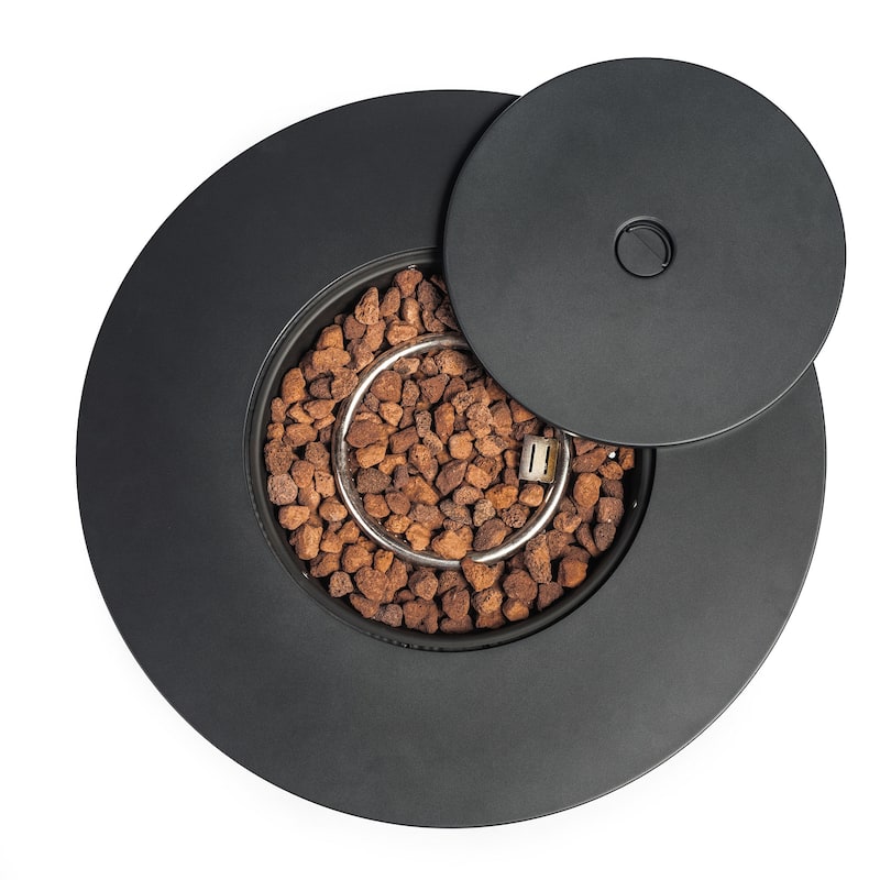 30inch Outdoor Propane Round Fire Table, 40000BTU Propane Fire Pit Table