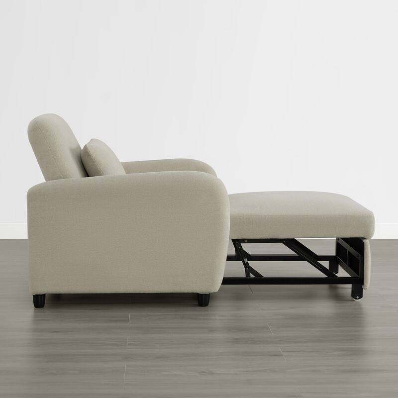 Spruce & Spring Modern Pull-Out Accent Chair Bed with Adjustable Backrest & Space-Saving Design