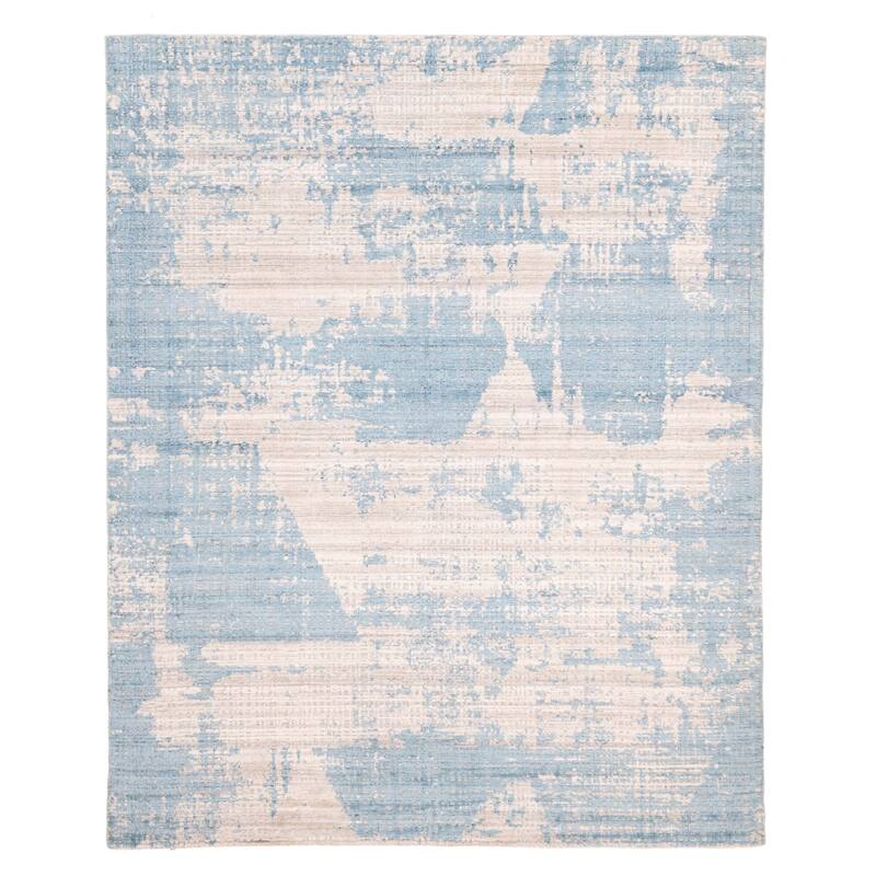 ECARPETGALLERY Hand Loomed Elysian Sky Blue Rug - 8'1 x 9'10