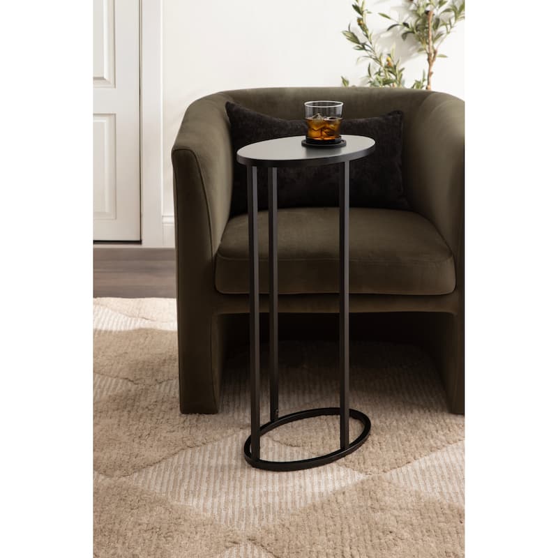 Kate and Laurel Natalli Metal Oval C-Table