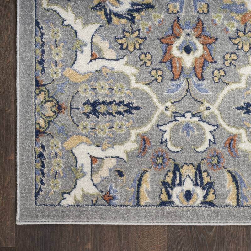 Cezew Power Loomed Floral Traditional Low Pile Durable Area Rug By HomeRoots - 60' X '36' X '0.25