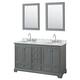 Option Dark Gray / White Carrara Marble Top / Polished