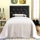 preview thumbnail 9 of 23, Huntress I Crocodile Glam Faux Leather Button Tufted Headboard by Furniture of America