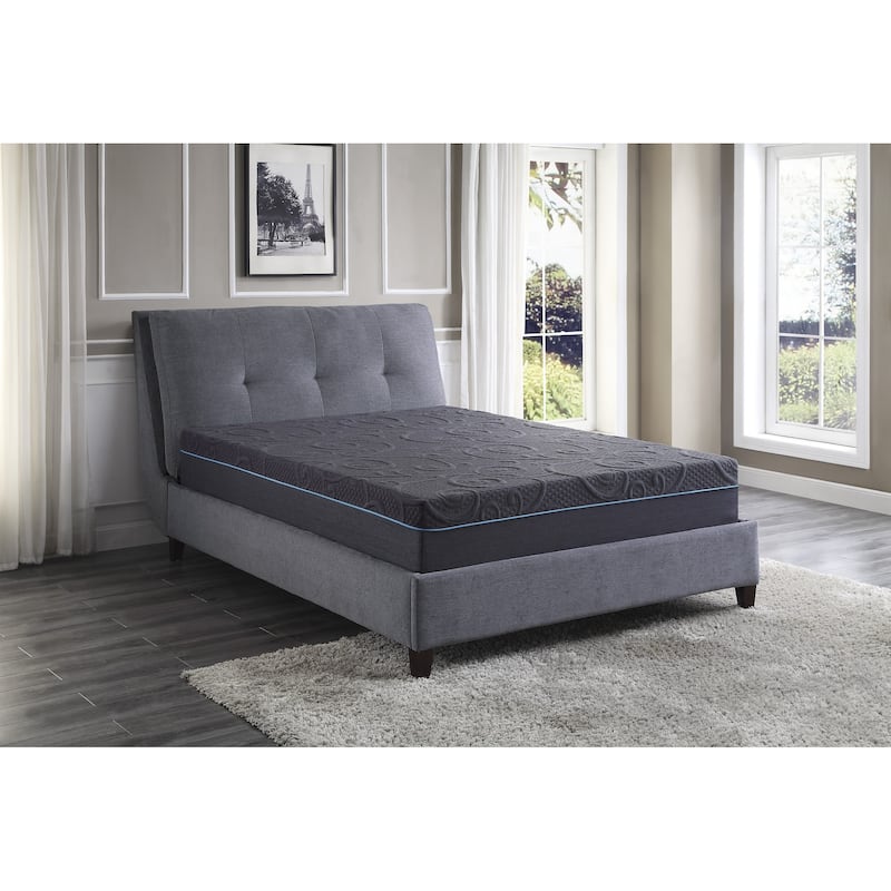11-inch Full Size Bed Mattress Gel-Infused Memory Foam Hybrid Mattress, Dark Gray, Mattress in a Box