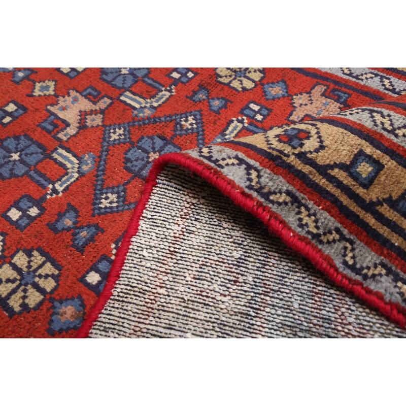 ECARPETGALLERY Hand-knotted Andelz Red Wool Rug - 2'11 x 10'2