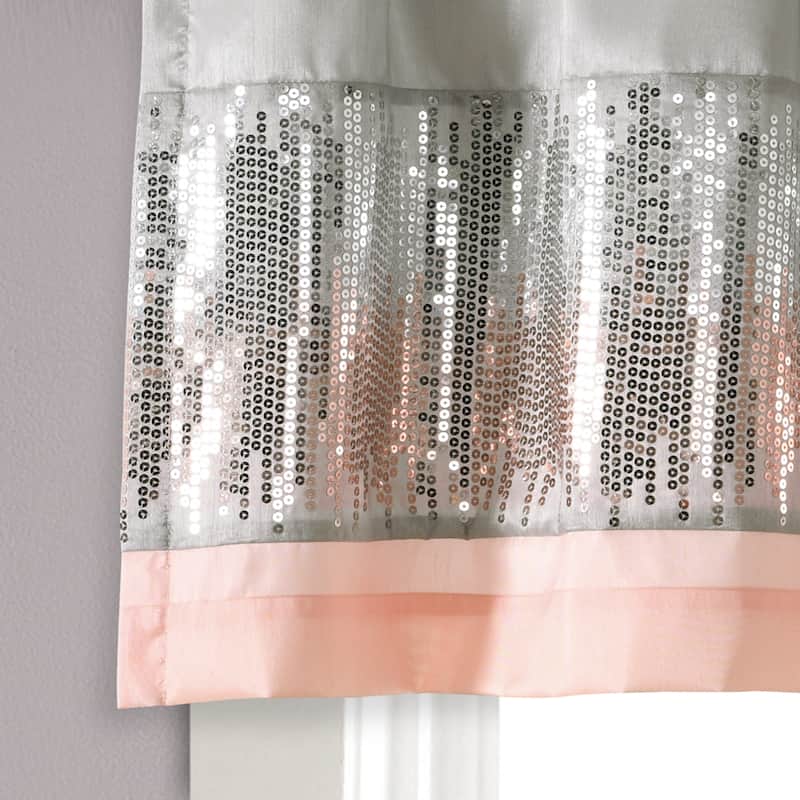 Lush Decor Night Sky Sequins Embroidery Valance - 18" x 52"