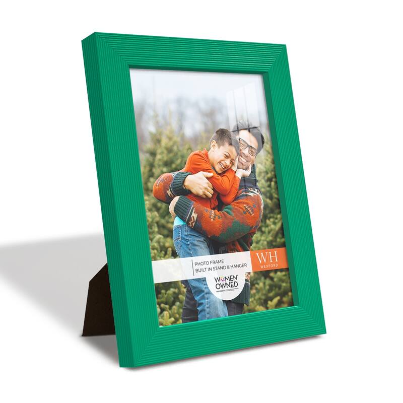 4 Piece Set Solid Wood Picture Frame - Green - 5x7