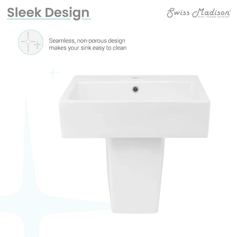 Concorde 21" Two-Piece Wall-Mount Bathroom Sink