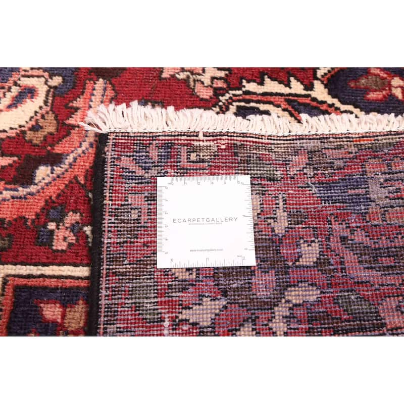 ECARPETGALLERY Hand-knotted Kayseri Dark Red Wool Rug - 6'8 x 9'11