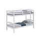 preview thumbnail 10 of 24, White/Espresso Wood Twin Over Twin Bunk Bed with Staircase