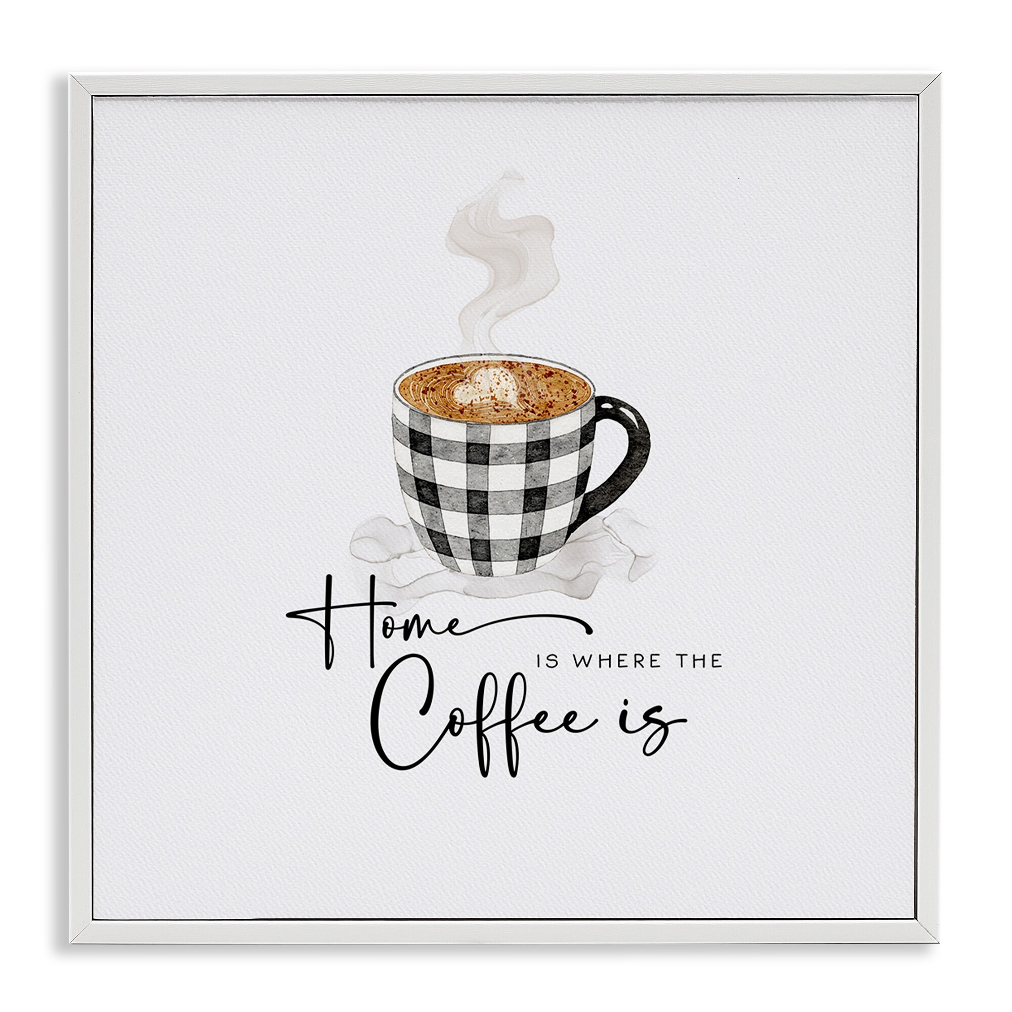 Stupell Where The Coffee Is Framed Giclee Art Design By Joy Hall
