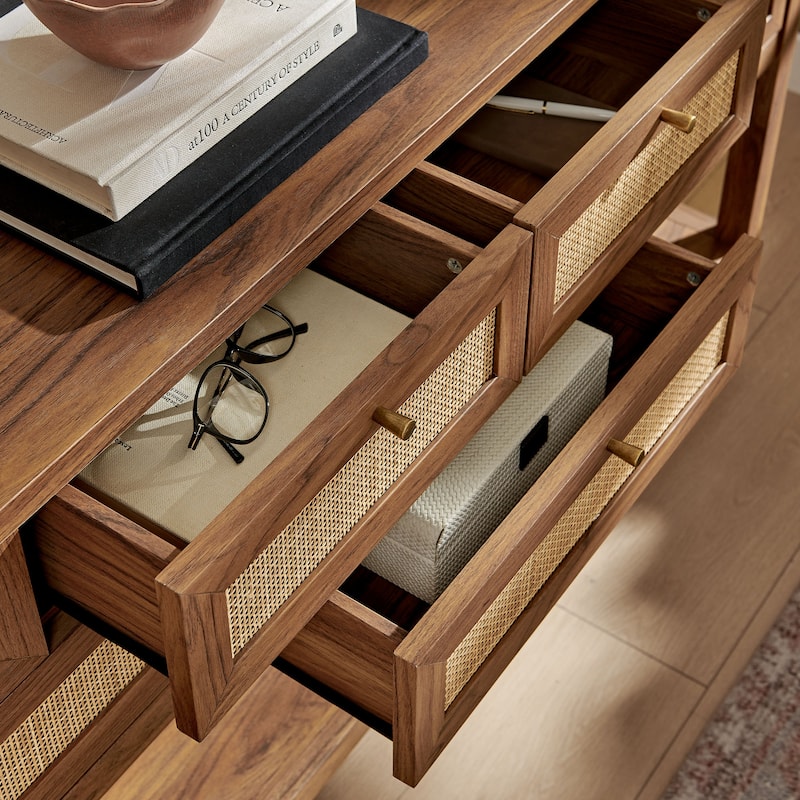 Soma 62 Inch Rattan Console Table