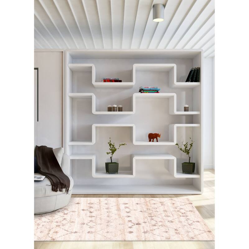 ECARPETGALLERY Hand-knotted Tangier Beige Wool Rug - 5'0 x 8'0