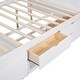 preview thumbnail 10 of 9, White Full Size Daybed with Drawers and Shelves Storage Bed Frame