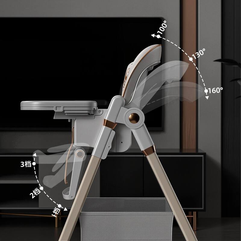 Anmytek Baby High Chair Convertible Feeding Play Seat Modern Nursery Multi Functional