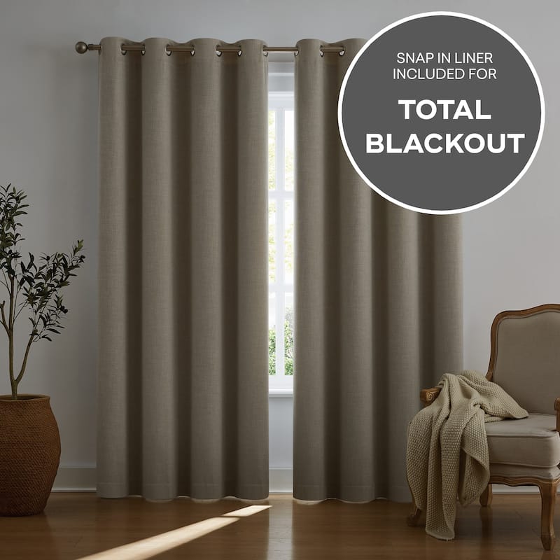 Sun Barrier Snap In Blackout Liner Grommet Panel Pair