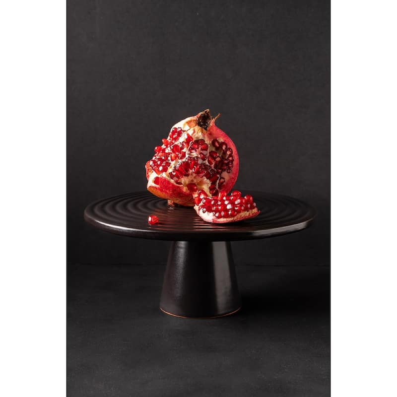 Food Stand Lg Black Matt Dia 12.6" - Black Matt