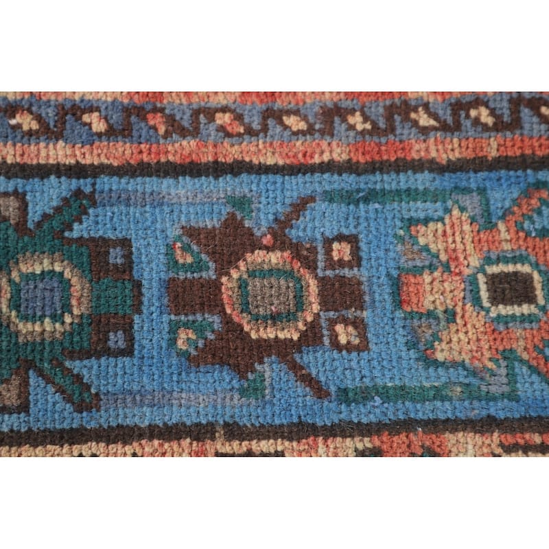 Garden Design Blue Bakhtiari Persian Vintage Rug Handmade Wool Carpet - 4'8"x 9'5"