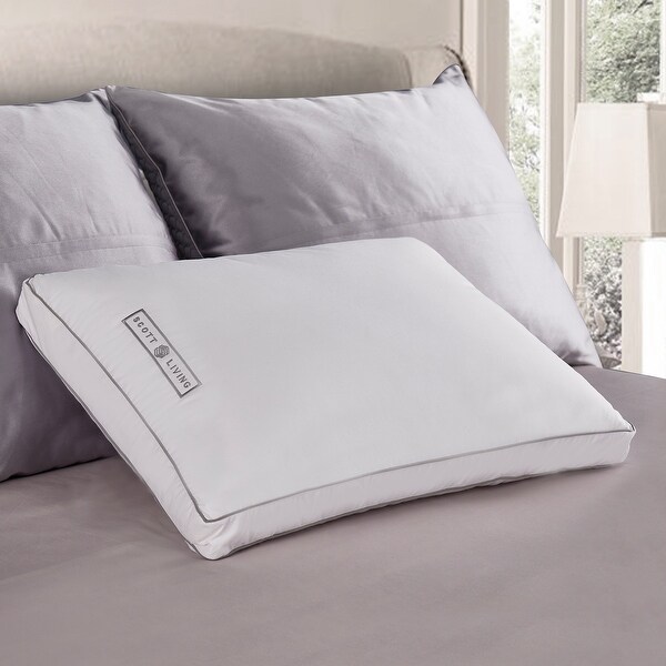 SCOTT LIVING White Down Fiber Gusseted Pillow. Opens flyout.