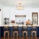 preview thumbnail 14 of 61, Zjvaive 3-Light Rectangular Semi Flush Mount Ceiling Light Farmhouse Metal Cage Light Fixture