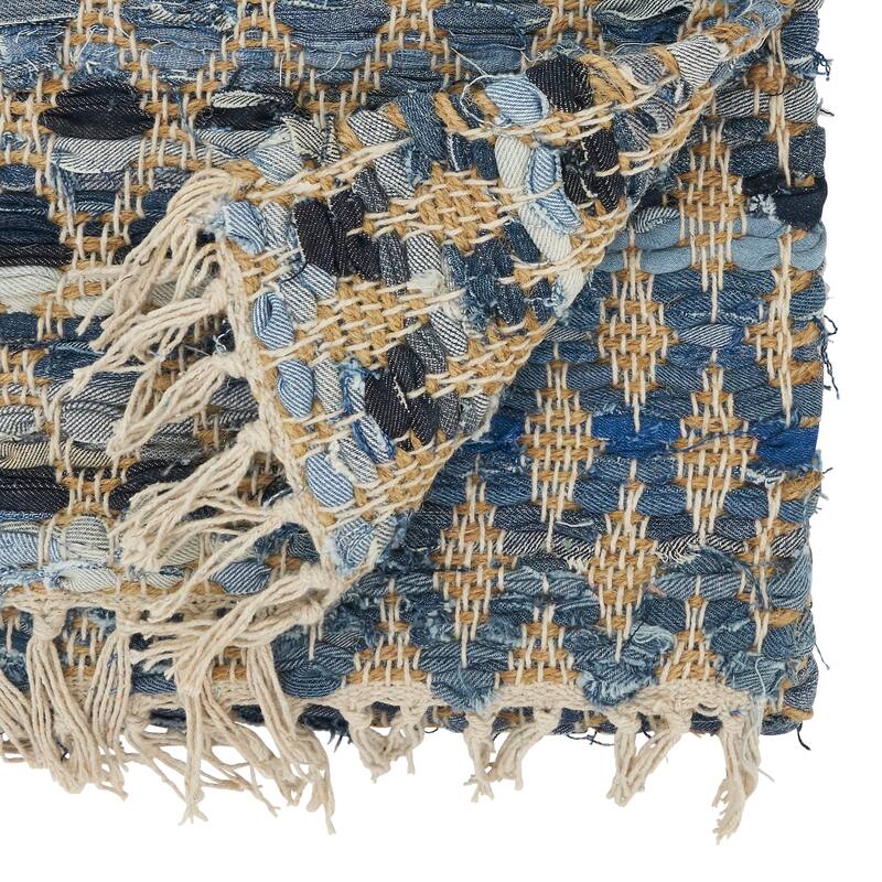 Woven Chindi Net Fringed Table Runner - 16"x72"