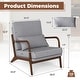 preview thumbnail 4 of 8, Costway 1/2 PCS Modern Accent Chair Upholstered Leisure Armchair with