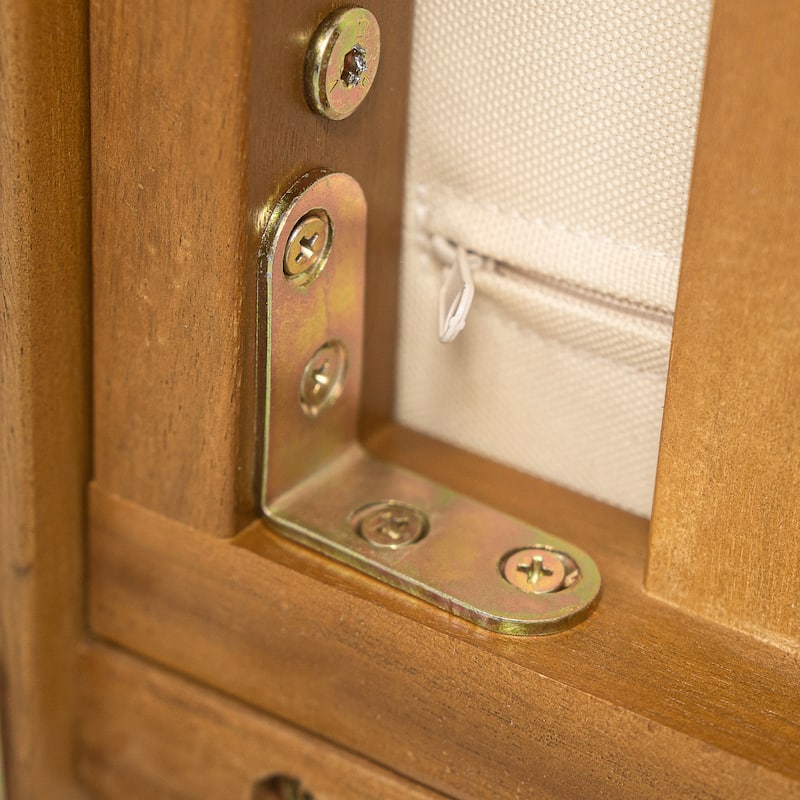 Christopher Knight Home - Arden Rustic 7-Piece Acacia Wood Outdoor Dining Table Set with Rope Woven Dining Chairs and Cushions